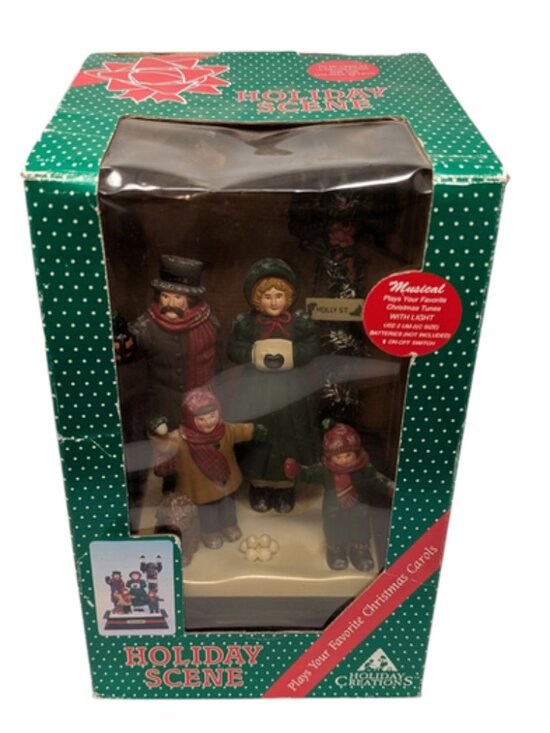 Vintage Liberty Bell Christmas Holiday Creations Musical Carolers Scene Dickens - Picture 4 of 8